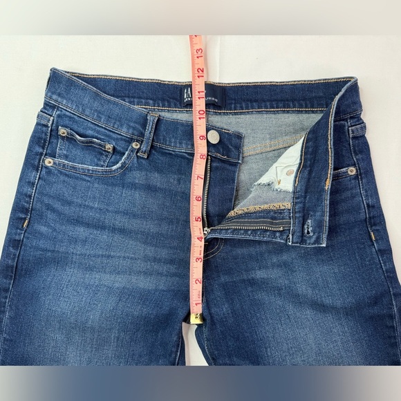 GAP Girlfriend Style Dark Wash Straight Leg Jeans Size 27 - Picture 6 of 8